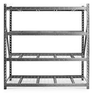 lot 32 image: Gladiator 4-Tier Heavy Duty Welded Steel Garage Storage Shelving Unit (90 in. W x 90 in. H x 24 in. D)
