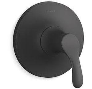 lot 74 image: KOHLER Simplice 1-Handle Valve Handle Trim in Matte Black (Valve Not Included)