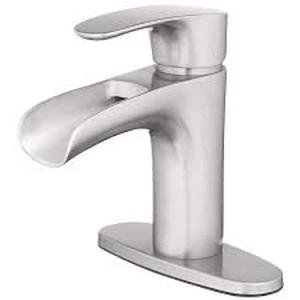 lot 66 image: Tosca Single Hole Single-Handle Bathroom Faucet in Brushed Nickel
