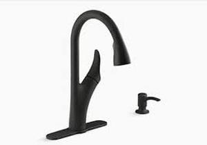 lot 70 image: Kohler TRANSITIONAL Kitchen TOUCHLESS FAUCET Single Handle Pull Down MATTE BLACK