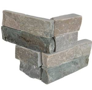 lot 124 image: MSI - Sierra Blue Ledger Corner 6 in. x 6 in. Textured Quartzite Stone Look Wall Tile (2 sq. ft.Case) - 6 Cases