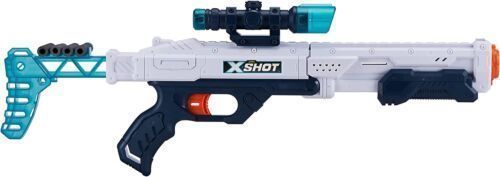 lot 26 image: X-Shot Ultimate Shootout Pack Includes 4 Foam Blasters,72 Foam Darts,and 1 Scope