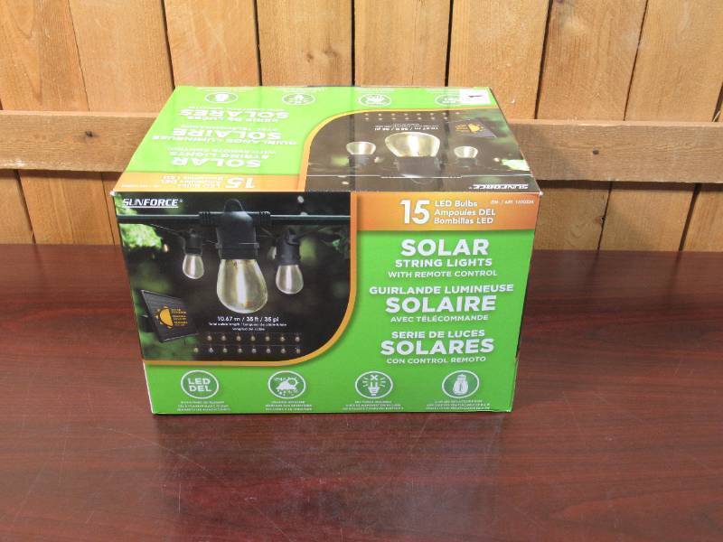 lot 79 image: Sunforce 35 Solar String Lights