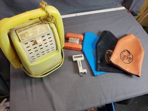 lot 18 image: Minnow Bucket, Scale, Fishing Rod Covers