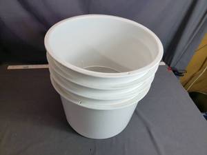 lot 26 image: Lot of 4 White Ice Fishing Hole Liners