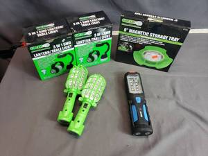 lot 32 image: New Battery Operated Lights and Magnetic Storage Tray
