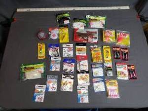 lot 37 image: Lot of New Fishing Tackle - Hooks, Lures, Sinkers and More