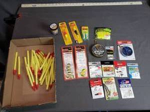 lot 38 image: Lot of New Fishing Tackle - Hooks, Lures, Bobbers, Crappie Bait and More