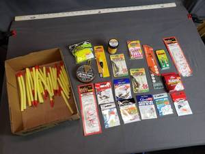 lot 39 image: Lot of New Fishing Tackle - Hooks, Lures, Bobbers, Crappie Bait and More