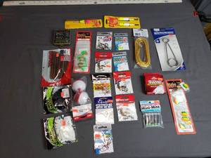 lot 43 image: Lot of New Fishing Tackle - Hooks, Bobbers, Stringer, Lures and More