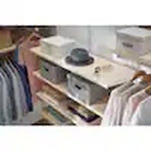 lot 24 image: Genevieve 4 ft. Birch Adjustable Closet Organizer Decor Shelf Cover (2PK)