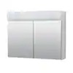 lot 29 image: Zenna Home 23.25 in. W x 18.63 in. H Lighted Frameless White Surface-Mount Medicine Cabinet with Mirror