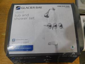 lot 48 image: Glacier Bay Aragon 3-Handle 1-Spray Tub and Shower Faucet in Polished Chrome (Valve Included)