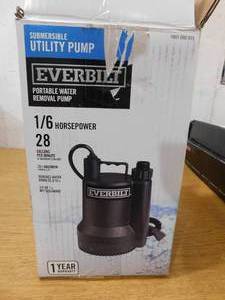 lot 53 image: Everbilt 16 HP Plastic Submersible Utility Pump
