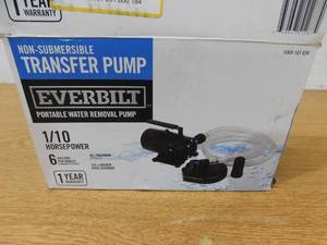 lot 54 image: Everbilt 110 HP Non-Submersible Self-Priming Transfer Pump
