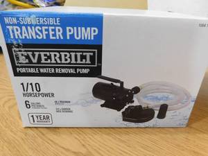 lot 56 image: Everbilt 110 HP Non-Submersible Self-Priming Transfer Pump