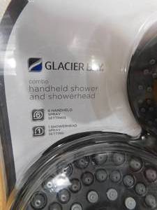 lot 84 image: Glacier Bay 6-spray 5 in. Dual Shower Head and Handheld Shower Head in Matte Black