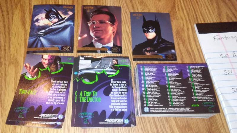 lot 508 image: Batman Fleer Ultra 95 complete set