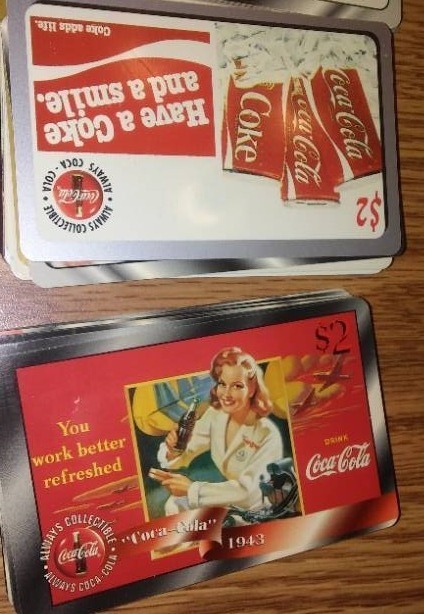 lot 515 image: Coca Cola Phone Cards by Sprint by Score Board.