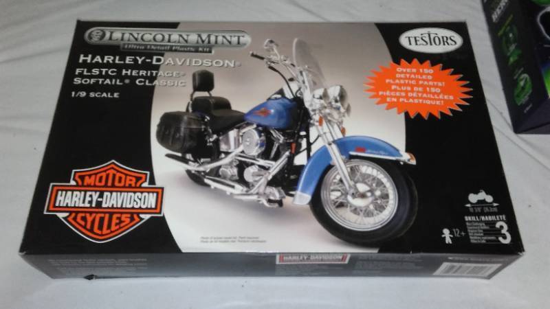 lot 578 image: Harley Davidson Testers Scale Model. NEW in box in plastic.
