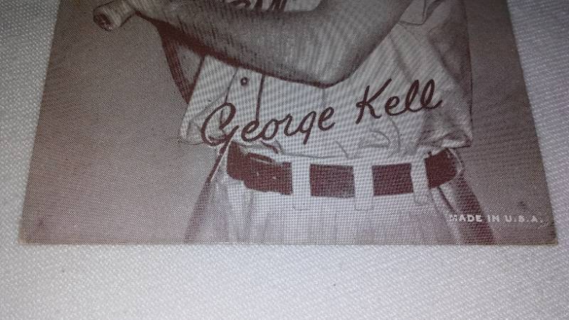 lot 604 image: George Kell Exhibit Card. Baseball