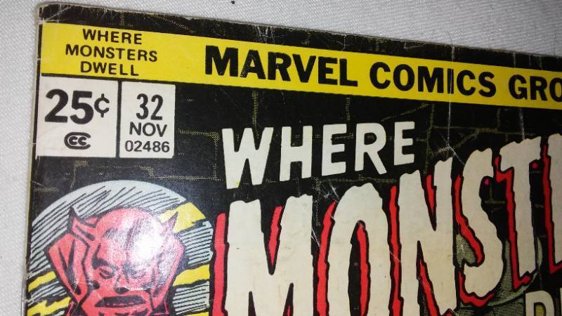 lot 682 image: Marvel Where Monsters Dwell. No. 32 Nov. 1974.