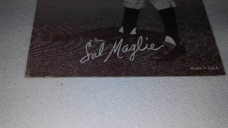 lot 700 image: Sal Maglie Exhibit Card. baseball