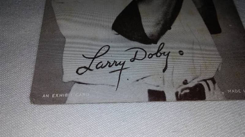 lot 701 image: Larry Deby Exhibit Card.  baseball