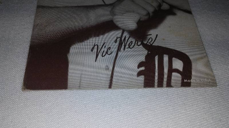 lot 705 image: Vic Wertz Exhibit Card.  baseball
