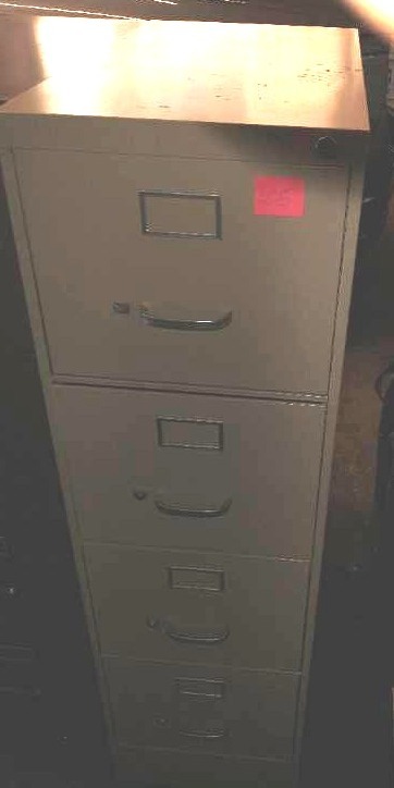lot 205 image: 4 drawer file cabinet