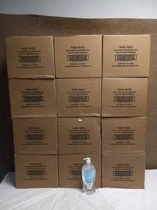 lot 9 image: 12 NEW CASES OF HELLO BELLO HAND SANITIZER