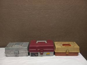 lot 44 image: 3 PLANO TACKLE BOXES WITH TACKLE