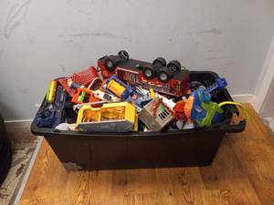 lot 64 image: VERY LARGE TOTE OF TOYS