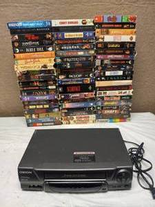 lot 76 image: ORION VHS PLAYER & VHS TAPES
