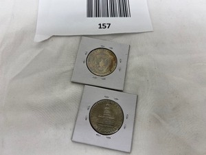 lot 157 image: LOT OF 2 KENNEDY HALF DOLLARS TONING