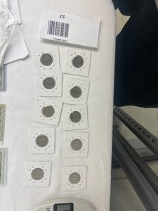 lot 57 image: LOT OF 10 WAR NICKELS