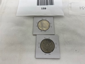 lot 159 image: LOT OF 2 KENNEDY HALF DOLLARS TONING
