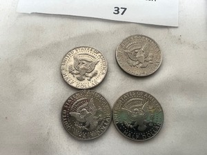 lot 37 image: LOT OF 4 KENNEDY HALF DOLLAR PROOF COINS