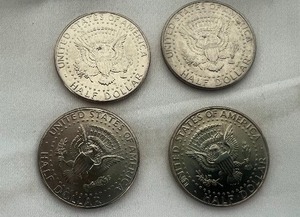 lot 6 image: LOT OF 4 NIFC KENNEDY HALF DOLLARS