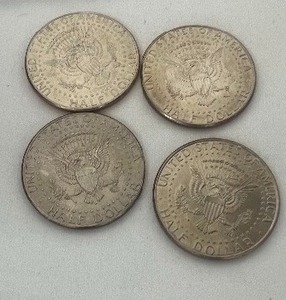 lot 13 image: LOT OF 4 NIFC KENNEDY HALF DOLLARS