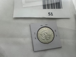 lot 51 image: 1964 KENNEDY HALF DOLLAR  90% SILVER
