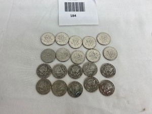 lot 184 image: LOT OF 20 NIFC KENNEDY HALF DOLLARS