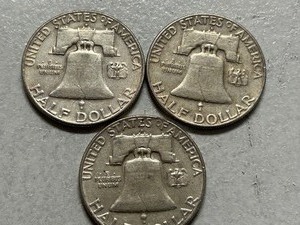 (3) 1961-D Franklin Silver Half Dollars