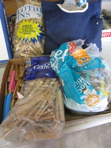 lot 36 image: Clothes Pins & Bag