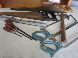 lot 56 image: Tools - Saws, Screwdrivers, Hammer