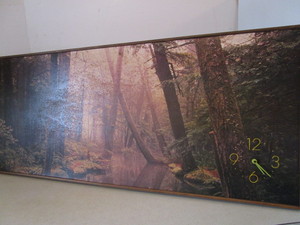 lot 98 image: Scenic Picture with Clock