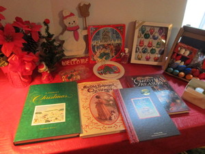 lot 185 image: Christmas Books, Ornaments, Votives