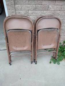 (4) Vintage Heavy Duty Card Table Chairs