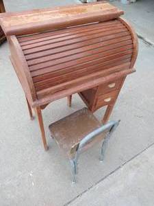 Vintage Childs Roll Top Desk