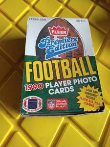 1990 Fleer Football Card Wax Box